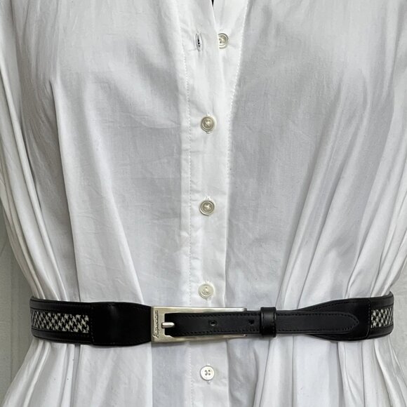 Never worn Aquascutum black and tweed belt - vintage early 2000 - Picture 3 of 4